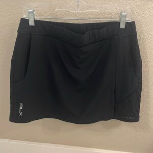 RLX Ralph Lauren - Aim Perforated Mini Pull-On Golf Skort - Black - Medium